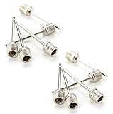 HeavySun 10 Ventilnadeln/Ballnadeln für Ballpumpe - Fußballventile/Handball/Basketball/Volleyball - Luftpumpe Ventil Nadel Set - Ballpumpennadel - Silber