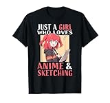 Anime And Sketching For Girls Teens Manga Kawaii Japan T-Shirt