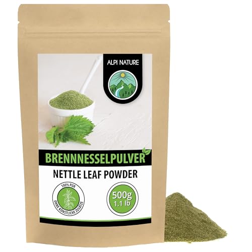 Alpi Nature Brennnessel Pulver 500g, Brennesselpulver, Brennnesselblätter getrocknet und gemahlen