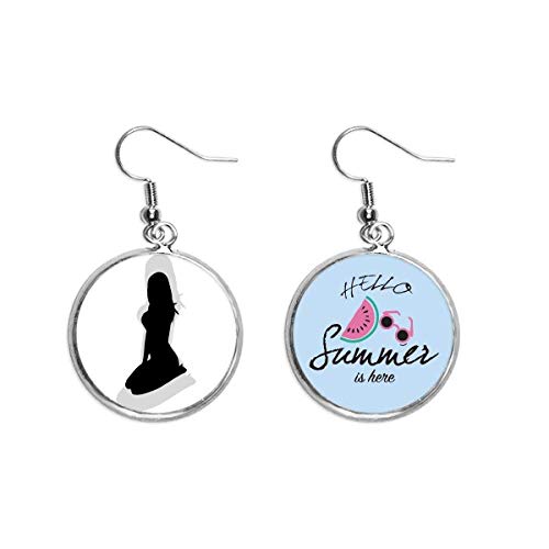 Pendientes de sandía estilo casual para looks playeros y terrazas de verano