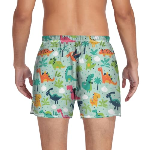 Image of Men's Boxer Shorts Cotton Loose Underwear with Button Fly