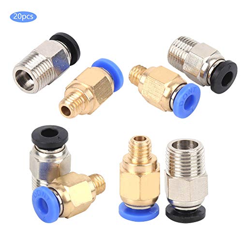 PC4 ‑ M10 / PC4 ‑ M6 Slijtvast Compact Duurzaam 20 stks Rechte Pneumatische Fitting Push Connect Fitting Messing voor… - Afbeelding 6