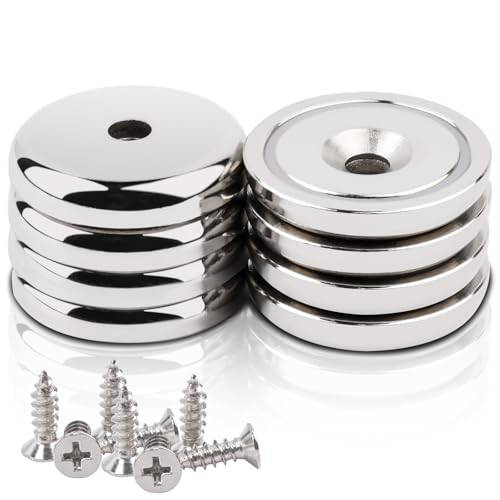 Aenienoe 8 Stück Neodym Topfmagnete mit Loch