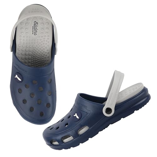 Image of Welcome Men's Casual Clogs /Sandals with Adjustable Back Strap for Adult | Comfortable & Light Weight | Stylish & Anti-Skid | Waterproof & Regular Flipflops