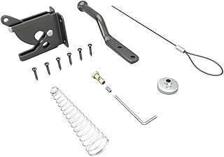 Operitacx 1 Set Barn Door Lock Metal Fencing Metal Fence Automatic Door Lock Hardware Self-Locking Gravity Lever Folding Door Gate Latch Gate Latch for Wooden Fence Automatic Gate Latch Rope