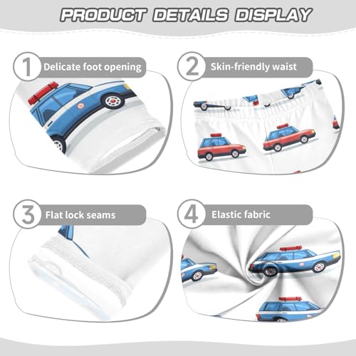 Boccsty Handcuffs Warning Lights Police Car Girls Leggings Kids Yoga Pants Dance Active Tights 4T3