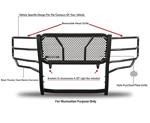 Image of BLACK HORSE RU-CHSI15-B Black Rugged Grille Guard