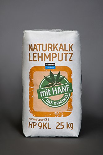 Preisvergleich Produktbild Bio-Naturkalk-Lehm-Grundputz mit Hanf 25 kg im Sack