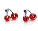 Produktbild Silvity Damen Kirsch Ohrstecker mit Zirkonia Farbe: Rubin Rot 1.2 x 1.2cm 804320-20