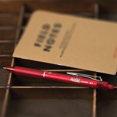 Pilot FriXion Ball Clicker Retractable Erasable Gel Pen, Fine Point, 0.7mm, Red Ink, 6 Count image 5