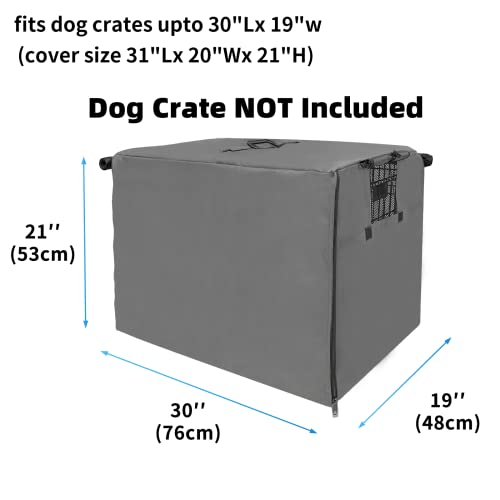 Dog Crate Cover Pet Kennel Cover For 30 Inch Wire Dog Cage With1 2 3 Doors. Durable Waterproof 600D Oxford Fabric Indoor/Outdoor Gray #TOP1