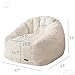 MAXYOYO Giant Bean Bag Chair, Oversized Bean Bag Couch for Adults and Kids, Faux Fur Shell-Shaped Large Chair with Filler, Stuffed Big Accent Sofa Lounge Floor Sofa for Gaming, Reading, Beige