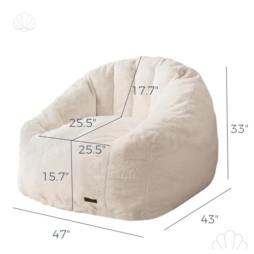 MAXYOYO Oversized Faux Fur Bean Bag Chair