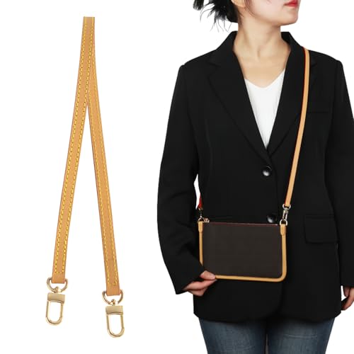 Genuine Vachetta Leather Strap for Bag,Shoulder Purse Strap Replacement Fot for Pochette Accessoires