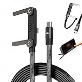 Invisible Holder Charger Cable with Stand, 240w Super Fast Charging 2-in-1 Fast Charging Cord & Phone Stand for Gaming, Office, Car Travel, Compatible with iPhone Samsung Type-C Charging Cable - Image 1