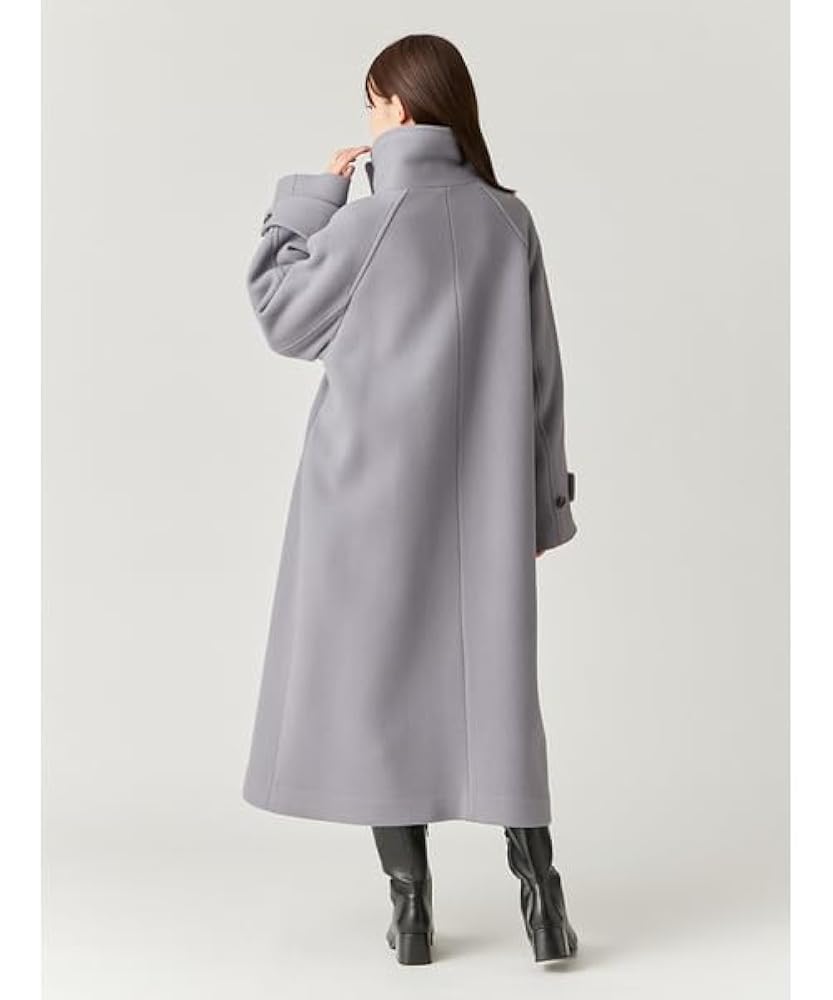 【新品未使用】FRAY I.D ウールリバーバルマカンコート ネイビー FRAY I.D（フレイアイディー）の「ウールリバーバルマカンコート