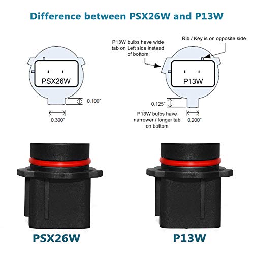 PHINLION Super Bright 3014 72-SMD P13W 12277 SH23W 6000K Xenon White LED DRL Driving Light Bulbs for 2010 2011 Camaro Daytime Running Lights, Pack of 2 by PHINLION - Image 6
