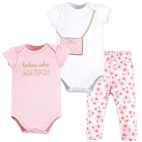 Image of Little Treasure Unisex Baby Cotton Bodysuit and Pant Set