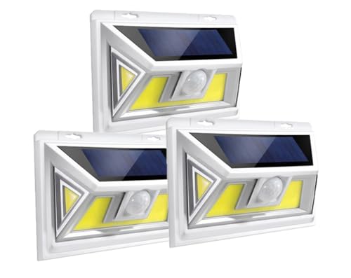 Upgrade with Magnet 3Pack Solar Motion Sensor Lights, Ultra Bright Outdoor Lights, 270 &deg; Wide Angle...