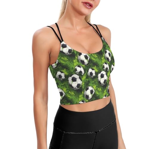 Soutien-gorge de sport femme longline camisole yoga rembourré football