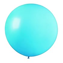 Busta 10 maxi palloncini in lattice naturale Premium Quality G40 (Ø 100cm , 40″), azzurro