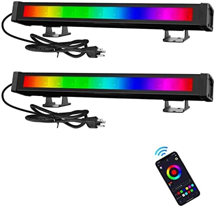 Kartols 42W LED Stage Wash Lights Bar, 2 Pack RGBW Outdoor Stage Light Bars, IP66 Waterproof Timing Memory Dimmable Outdoor Stage Light for Stage Wedding DJ Party