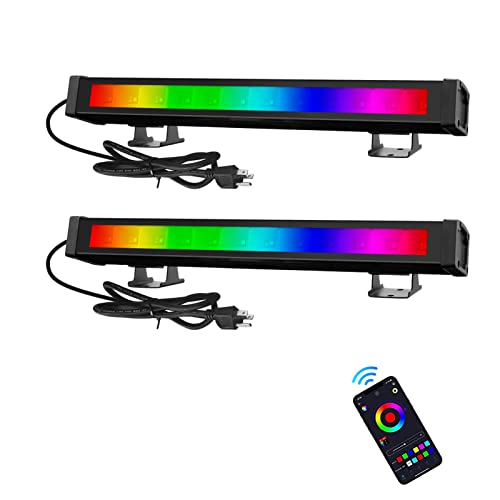 Kartols 42W LED Stage Wash Lights Bar, 2 Pack RGBW Outdoor Stage Light Bars, IP66 Waterproof Timing Memory Dimmable Outdoor Stage Light for Stage Wedding DJ Party