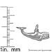 Raposa Elegance Sterling Silver Sperm Whale Charm (approximately 8.5 mm x 21 mm)