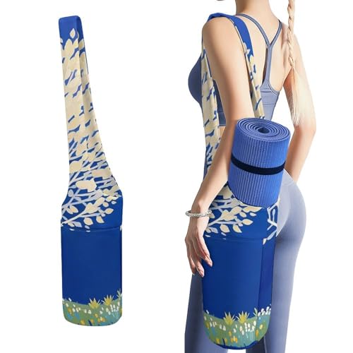 Sac de rangement tapis de yoga grand format en toile durable sacoche transport The White Tree