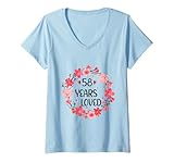 Photo Gallery donna floral 58 years loved women 58 years old cool 58th birthday maglietta con collo a v Photo Gallery donna floral 58 years loved women 58 years old cool 58th birthday maglietta con collo a v