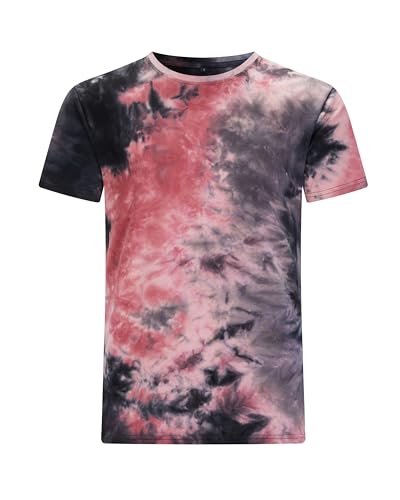 Men's Crew Neck Tie-Dyed T Shirt - Premium Cotton Fitted Tees Casual Stylish Print Shirts2