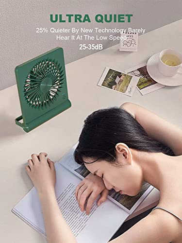 Image of Desk Fan, Rechargeable Battery Operated, 3 Speeds Ultra Quiet Strong Wind