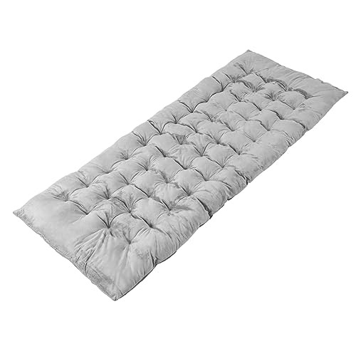 TANGZON Colchón de terciopelo de cristal, 190 x 70 x 7 cm, almohadilla de dormir enrollable gruesa con 4 correas de fijación, colchón portátil para interiores y exteriores, para coche, invitados,