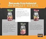 Belcando Frischebeutel Nassfutter | Multi Bundle, Sparpaket | Verschiedene Sorten | 6x125g (125g, Mix 1 - Kaninchen, Ente, Huhn, Wild, Truthahn, Rind)