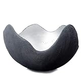  Lichtschale silber - M (20cm) - Beton schwarz-grau - Unikat handmade - Geburtstagsgeschenk - Einzigartiges Geschenk - Weihnachtsgeschenk - Hochzeitsgeschenk
