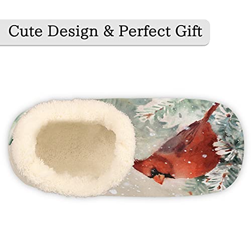 Slippers for Women Mens, Winter Warm Soft Coral Fleece Fuzzy House Slippers Socks Lightweight Portable Comfortable for Indoor Outdoor Bedroom Non-Slip3