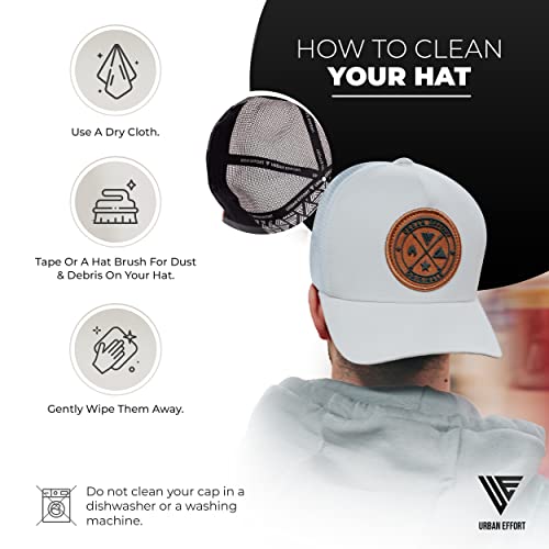 Image of Urban Effort Trucker Hat for Men - Mesh Back Baseball Cap, 5 Panel Snapback Hats for Men and Women