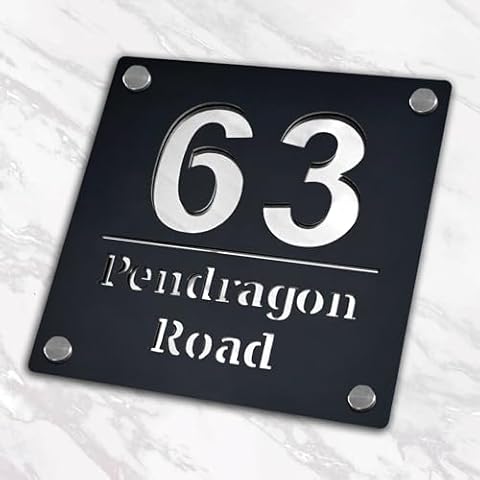Personalised 3D Laser Cut House Number Plaque Cover