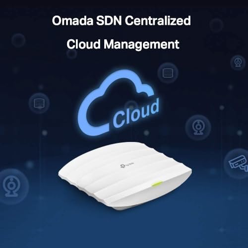 Image of TP-LINK (EAP225) AC1350 (867+450) Dual Band Wireless Ceiling Mount Access Point, POE, GB LAN, Cluster-able, Free Software