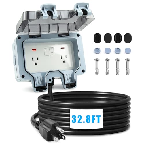 Boîte de prise extérieure étanche IP66 Zhushan double bloc avec câble 10m