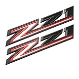 GLAAPER 2PC Z71 3D Raised Tailgate Insert Letters Blackout Emblems, Overlays ABS Plastic Kit...