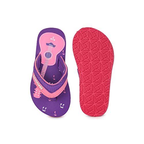 Image of toothless Kids Girls Purple & Pink Flip-Flops Slipper