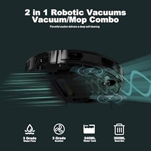 TECBOT S3 PRO Robotic Vacuum Cleaner and mop, LiDAR Navigation, 150mins Runtime&4,000Pa Suction, Automatic Charging Robot Vacuum Cleaner, WiFi,App,Alexa, Ideal for Hard Floor, Pet Hair,Black TECBOT S3 PRO Robotic Vacuum Cleaner and mop LiDAR Navigation 150mins Runtime4000Pa Suction Automatic Charging Robot Vacuum Cleaner WiFiAppAlexa Ideal for Hard Floor Pet HairBlack