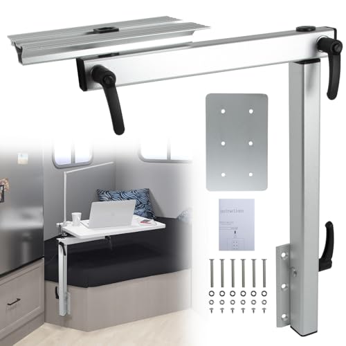 RANSOTO RV Adjustable Table Leg &ndash; 360&deg; Swivel & Height-Adjustable Aluminum Alloy Pedestal for...