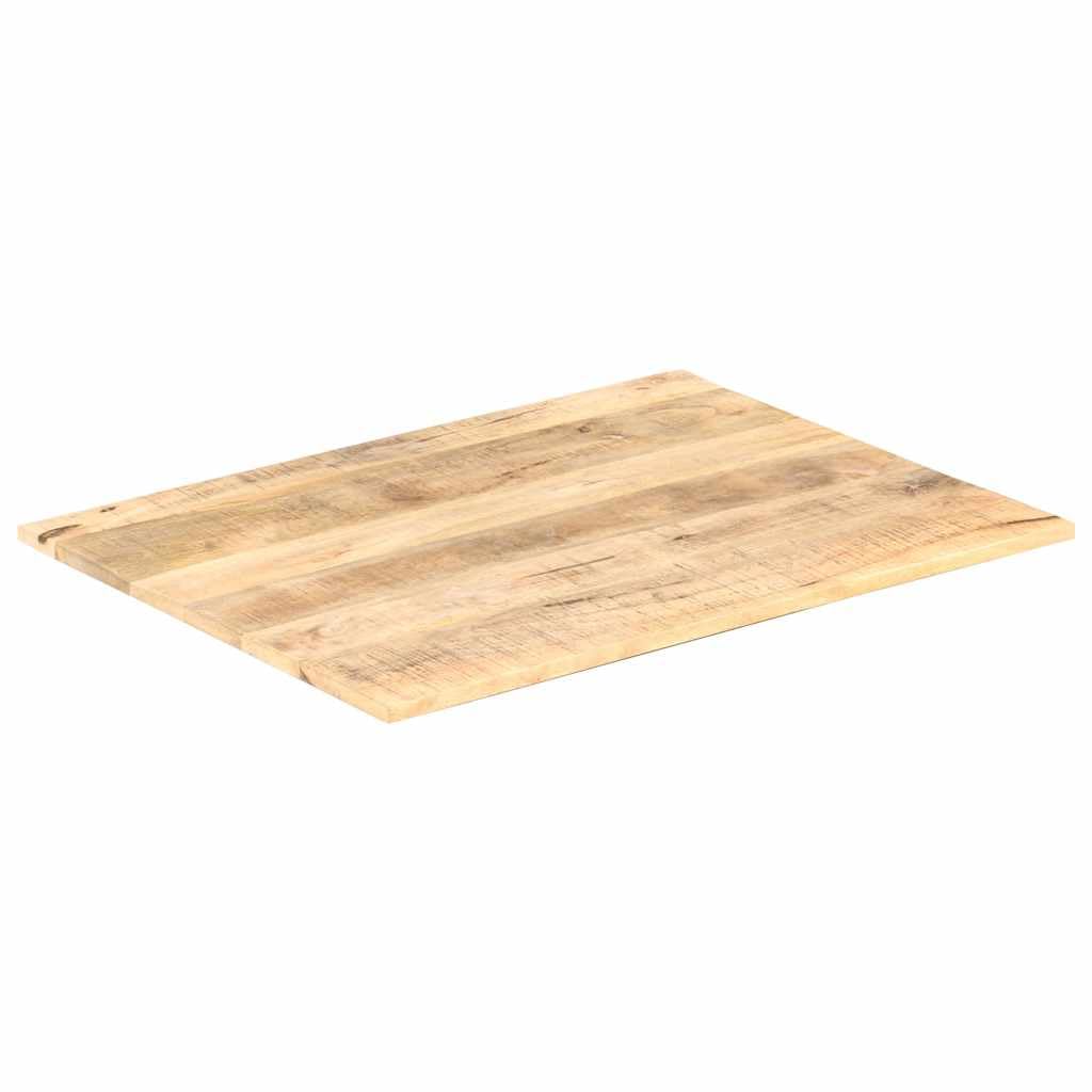vidaXL Dessus de Table Remplacement Salle à Manger Table à Dîner Maison Restaurant Café Hôtel 15-16 mm 80x60 cm Bois de Manguier Solide