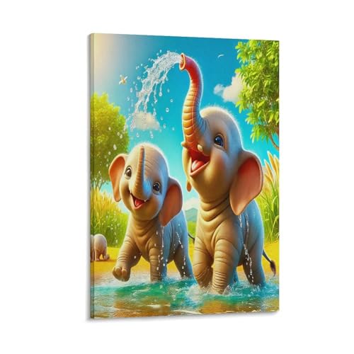 Impression sur toile éléphant de qualité supérieure pour salon