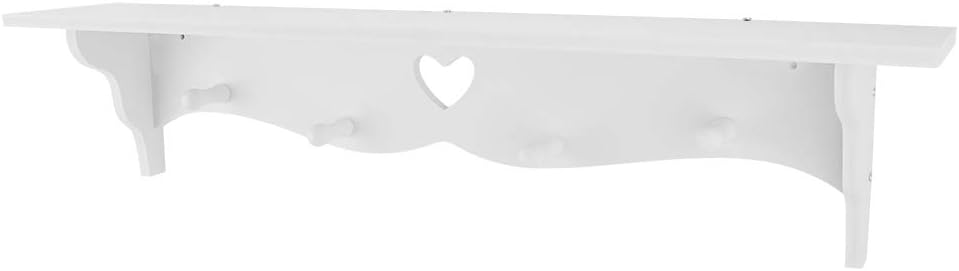 Wall Hanging Shelf Coat Rack Hook White Shelf, Wall Shelf, for Household Storage Supplies Storage Tool for Bedroom