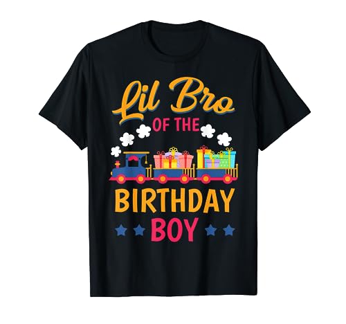 Tren Bday Party Railroad Lil Bro Of The Birthday Boy Theme Camiseta