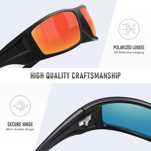 Image of Polarized Sports Sunglasses for Men Women,Driving Fishing
