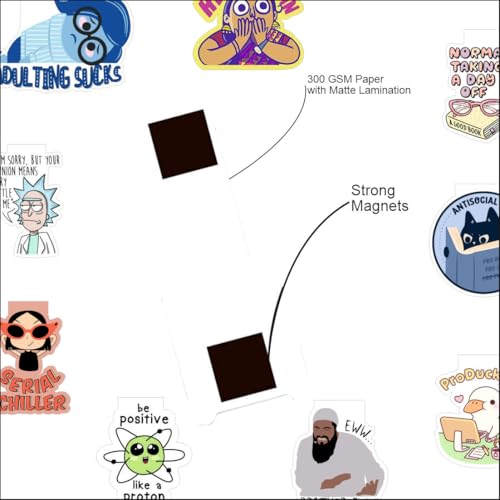 Image of Zesta Magnetic Bookmark Set of 9 | Aesthetic Book Mark for Reading | Cute Anime Bookmarks for Kids, Students | Book Accessories for Novels, Gifts for Readers